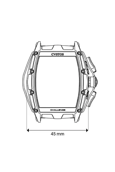 CVSTOS Chrono Black Steel/Black-Red B00107.4502005