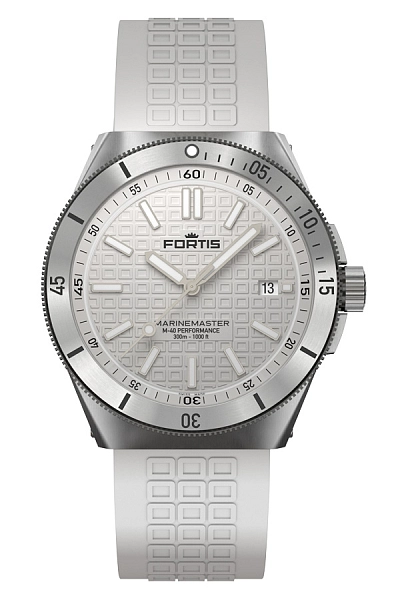 Fortis Marinemaster M-40 Snow White на ремешке Horizon F8120009