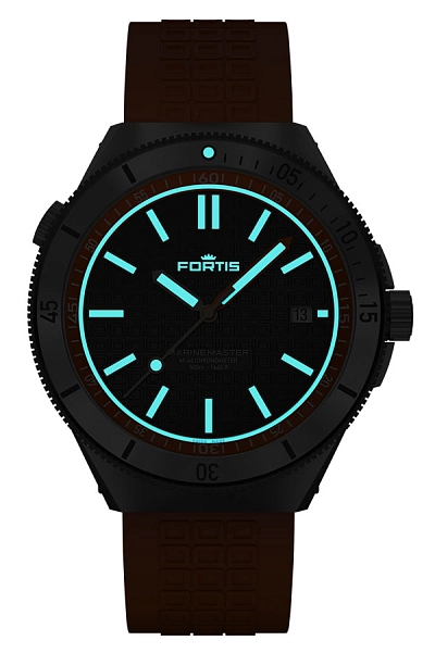 Fortis Marinemaster M-44 Янтарно-оранжевый на горизонте F8120013