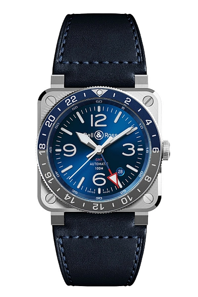 Bell & Ross BR 03-93 GMT Blue BR0393-BLU-ST/SCA