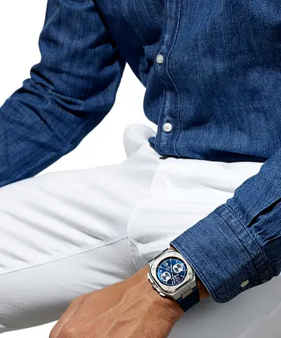 Bell & Ross BR 05 Chrono Blue Steel BR05C-BLU-ST/SRB