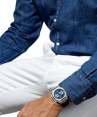 Bell & Ross BR 05 Chrono Blue Steel BR05C-BLU-ST/SRB