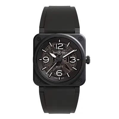 Bell & Ross BR-03 Skeleton Black Ceramic BR03A-BL-SKCE/SRB