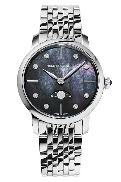 Frederique Constant Slimline Ladies Moonphase FC-206MPBD1S6B