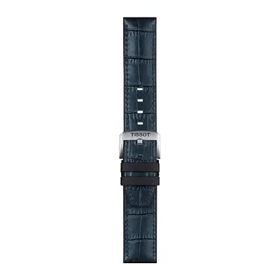 Tissot синий кожано-резиновый ремешок 22 мм T852.046.765