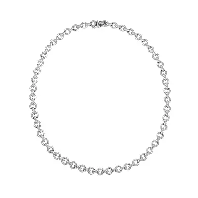 Женское колье из белого золота
