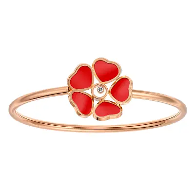 Золотой браслет Chopard Happy Hearts Flowers 85A085-5803