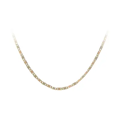 Цепочка «Жилетка» из комбинированного золота