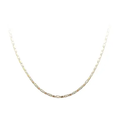 Цепочка «Жилетка» из комбинированного золота