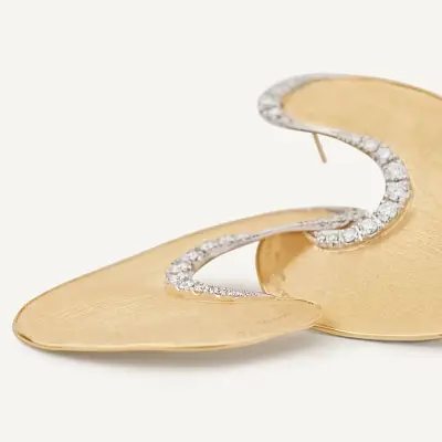 Золотые серьги Marco Bicego Lunaria Diamonds OB1912_B YW Q6
