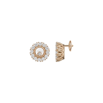 Золотые серьги Chopard Happy Hearts 83A609-5001