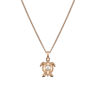 Золотое колье Chopard Happy Diamonds Turtle 79A187-5001