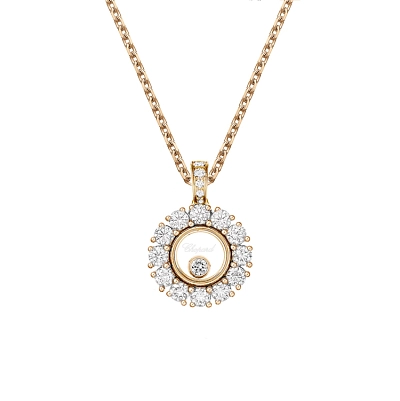 Золотой кулон Chopard Happy Diamonds 79A609-5001