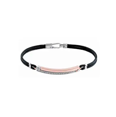 Золотой мужской браслет с бриллиантами