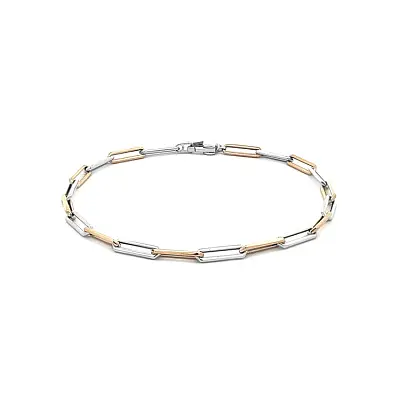 Золотой комбинированный браслет