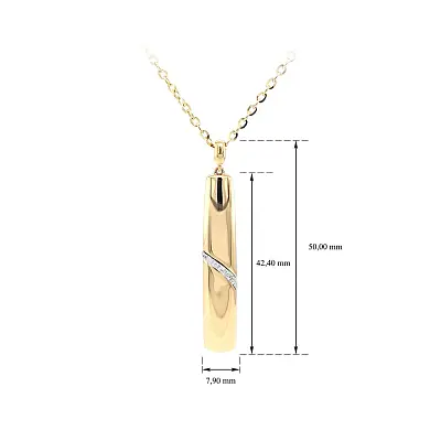 Золотое колье с цирконами