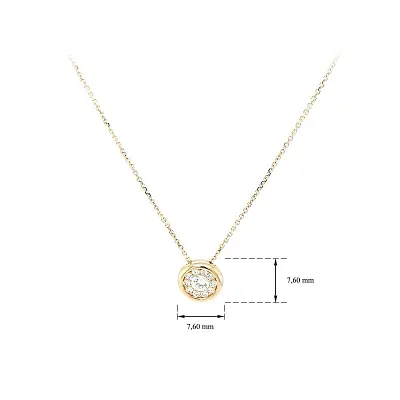 Золотое колье с цирконами