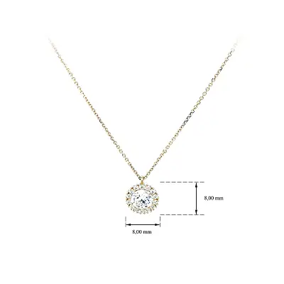 Золотое колье с цирконами