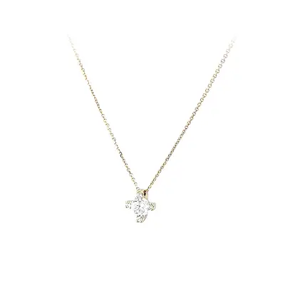 Золотое колье с цирконами