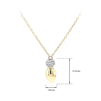 Колье с циркониями в золоте