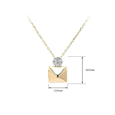 Колье с циркониями в золоте