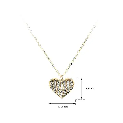 Ожерелье 'Сердца сочетания' Золото