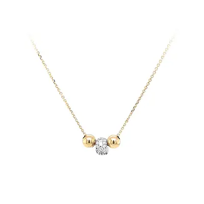 Колье с циркониями в золоте