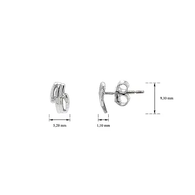 Серьги из белого золота