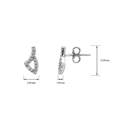 Современные серьги из белого золота с элегантными деталями