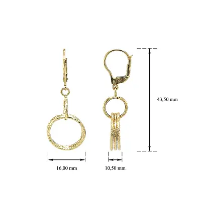 Золотые серьги-пусеты