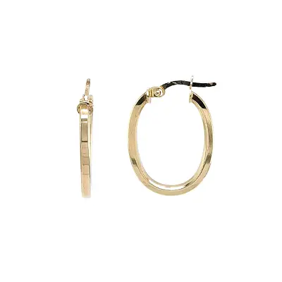 Овальные серьги из желтого золота для повседневной элегантности