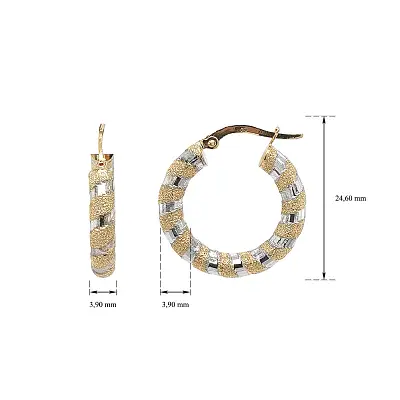 Элегантные круглые серьги с современным контрастным дизайном