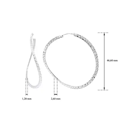 Круглые серьги из белого золота