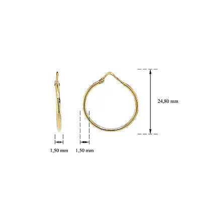 Золотые круглые серьги