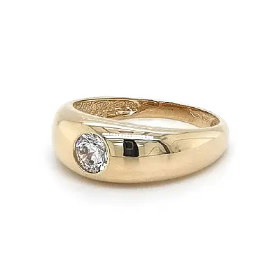 Золотое кольцо с цирконом