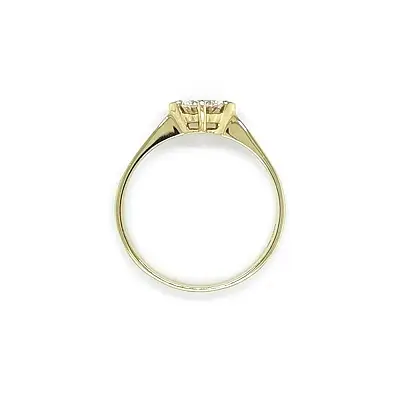 Золотое обручальное кольцо с цирконом