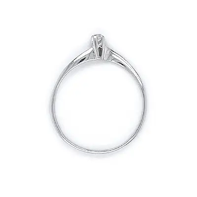 Помолвочное кольцо с цирконом из белого золота