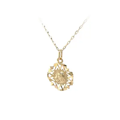 Золотой кулон Мадонна Дева Мария