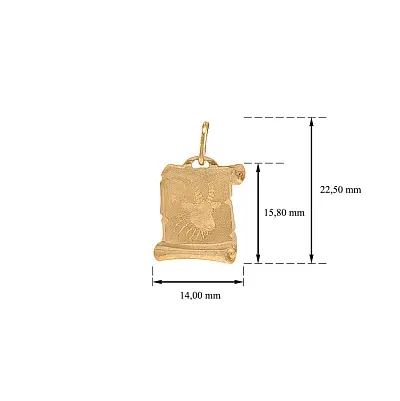 Золотая подвеска Знак Козерога