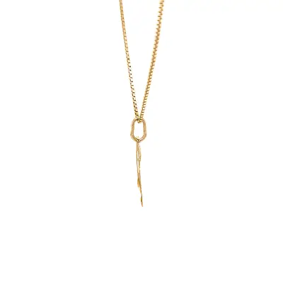 Золотая подвеска Буква U