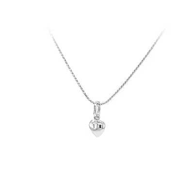 Кулон Сердце из белого золота