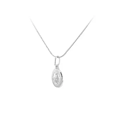 Кулон Мадонна Дева Мария из белого золота
