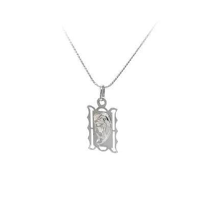 Кулон Мадонна Дева Мария из белого золота