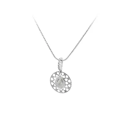 Кулон Мадонна Дева Мария из белого золота