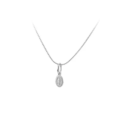 Кулон Мадонна Дева Мария из белого золота