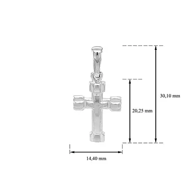 Крест из белого золота