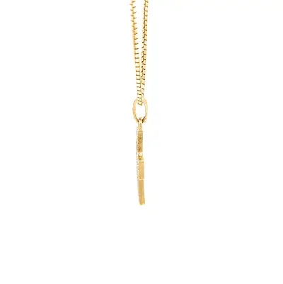 Золотой крест с цирконами