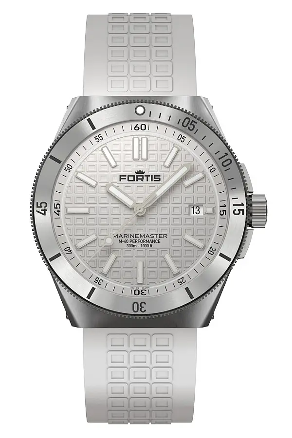 Fortis Marinemaster M-40 Snow White на ремешке Horizon F8120009
