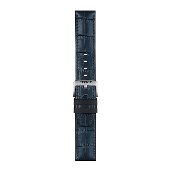 Tissot синий кожано-резиновый ремешок 22 мм T852.046.765