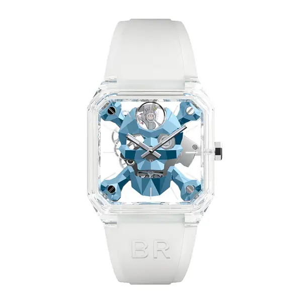 Bell & Ross BR-01 Cyber Skull Sapphire Ice Blue BR01-CSKBLU-SAPHIR